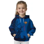 Personalized Barcelona Deer Silhouette Blue Hoodie Best Selling