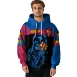 Personalized Barcelona Grim Reaper Blue Black Hoodie Best Selling