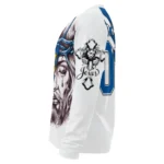 Personalized Barcelona Jesus Tears Blue White Sweater Best Selling
