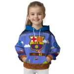 Personalized Barcelona Mario Blue Black Hoodie Best Selling