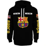 Personalized Barcelona Punisher Skull Black Hoodie Best Selling