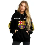 Personalized Barcelona Punisher Skull Black Hoodie Best Selling