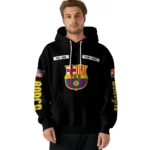 Personalized Barcelona Punisher Skull Black Hoodie Best Selling