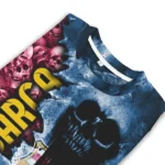 Personalized Barcelona Skull Collage Blue Sweater Best Selling