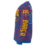 Personalized Barcelona Snowflake Matrix Blue Sweater Best Selling