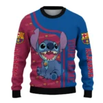 Personalized Barcelona Stitch Art Prints Blue Sweater Best Selling