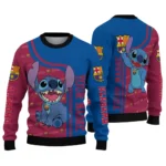 Personalized Barcelona Stitch Art Prints Blue Sweater Best Selling