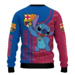 Personalized Barcelona Stitch Art Prints Blue Sweater Best Selling
