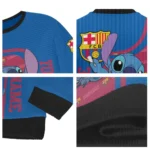 Personalized Barcelona Stitch Art Prints Blue Sweater Best Selling