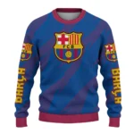 Personalized Barcelona Stripe Motion Blue Sweater Best Selling