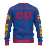 Personalized Barcelona Stripe Motion Blue Sweater Best Selling