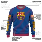 Personalized Barcelona Stripe Motion Blue Sweater Best Selling