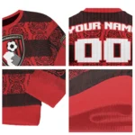 Personalized Bournemouth Bulldog Motif Sweater Best Selling