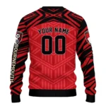 Personalized Bournemouth Chevron Pattern Red Sweater Best Selling