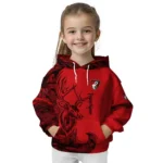 Personalized Bournemouth Deer Silhouette Red Hoodie Best Selling