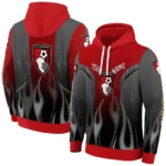 Personalized Bournemouth Flame Design Red Hoodie Best Selling