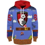 Personalized Bournemouth Mario Blue Black Hoodie Best Selling