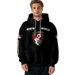 Personalized Bournemouth Punisher Skull Black Hoodie Best Selling