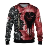 Personalized Bournemouth Skull Collage Red Sweater Best Selling