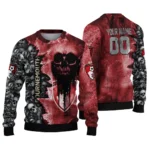 Personalized Bournemouth Skull Collage Red Sweater Best Selling