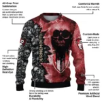 Personalized Bournemouth Skull Collage Red Sweater Best Selling