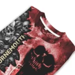 Personalized Bournemouth Skull Collage Red Sweater Best Selling