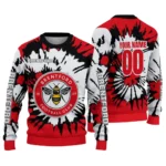 Personalized Brentford Burst Swirl Red Sweater Best Selling