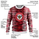 Personalized Brentford Camouflage Stripe Red White Sweater Best Selling