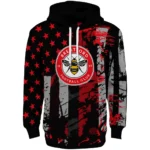Personalized Brentford Distressed Flag Red Black Hoodie Best Selling