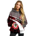 Personalized Brentford Hexagonal Mesh Red Black Gray Hoodie Best Selling