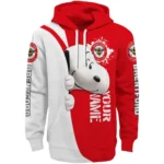 Personalized Brentford Peeking Snoopy Red Hoodie Best Selling