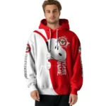 Personalized Brentford Peeking Snoopy Red Hoodie Best Selling