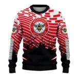 Personalized Brentford Pixel Flow Red Black Sweater Best Selling