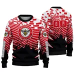 Personalized Brentford Pixel Flow Red Black Sweater Best Selling