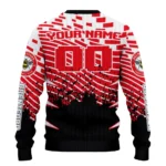 Personalized Brentford Pixel Flow Red Black Sweater Best Selling