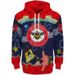 Personalized Brentford Spongebob Patrick Star Red Navy Hoodie Best Selling