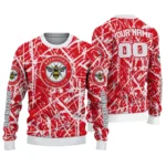 Personalized Brentford Streak Overlay Red Sweater Best Selling