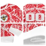 Personalized Brentford Streak Overlay Red Sweater Best Selling