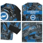 Personalized Brighton Hove Albion Antlers Pattern Blue Black Sweater Best Selling