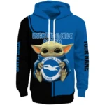 Personalized Brighton Hove Albion Baby Yoda Blue Black Hoodie Best Selling