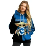 Personalized Brighton Hove Albion Baby Yoda Blue Black Hoodie Best Selling