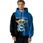 Personalized Brighton Hove Albion Baby Yoda Blue Black Hoodie Best Selling