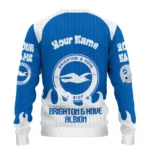Personalized Brighton Hove Albion Flame Border Blue Sweater Best Selling