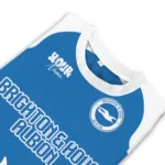 Personalized Brighton Hove Albion Flame Border Blue Sweater Best Selling
