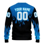 Personalized Brighton Hove Albion Flame Outline Blue Black Sweater Best Selling