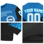 Personalized Brighton Hove Albion Flame Outline Blue Black Sweater Best Selling