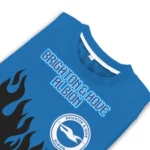Personalized Brighton Hove Albion Flame Outline Blue Black Sweater Best Selling