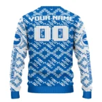Personalized Brighton Hove Albion Lattice Gridwork Blue Sweater Best Selling