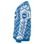 Personalized Brighton Hove Albion Lattice Gridwork Blue Sweater Best Selling