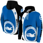 Personalized Brighton Hove Albion Minimalist Design Blue Black Hoodie Best Selling